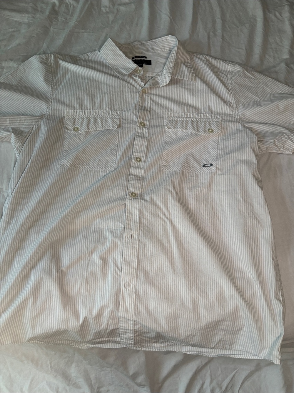Vintage Oakley Men’s XXL 100% Cotton Striped Button Down Shirt FA10